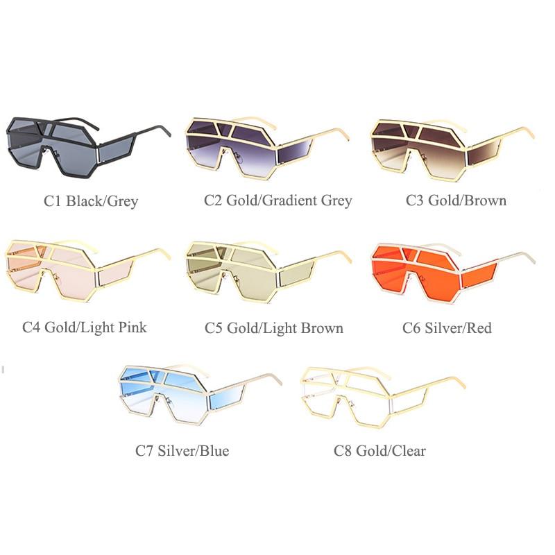 Oversized Square Designer Sunglasses for Women with One Piece Lens - Women Sunglasses - DYAVOR®