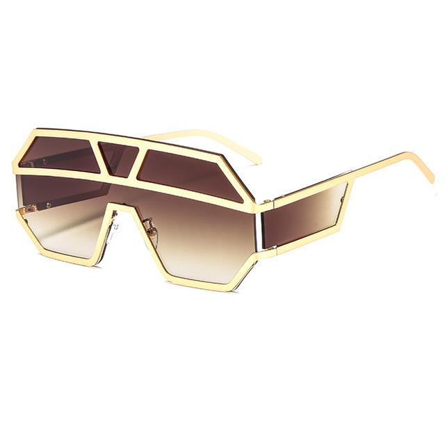 Oversized Square Designer Sunglasses for Women with One Piece Lens - Women Sunglasses - DYAVOR®