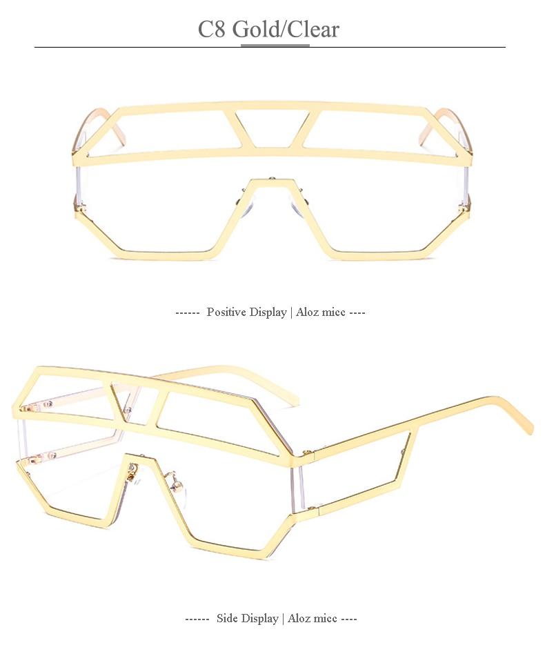 Oversized Square Designer Sunglasses for Women with One Piece Lens - Women Sunglasses - DYAVOR®