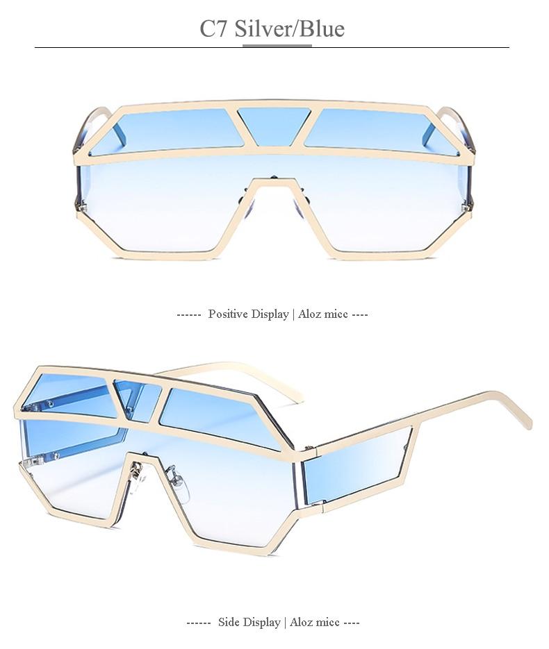 Oversized Square Designer Sunglasses for Women with One Piece Lens - Women Sunglasses - DYAVOR®