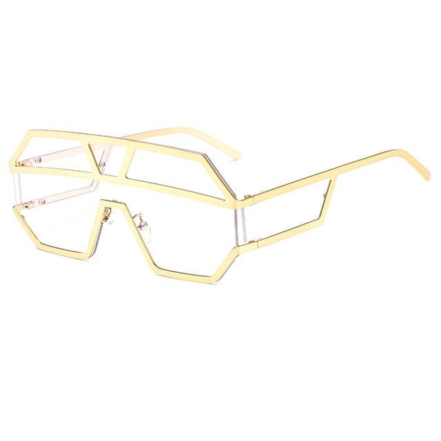 Oversized Square Designer Sunglasses for Women with One Piece Lens - Women Sunglasses - DYAVOR®
