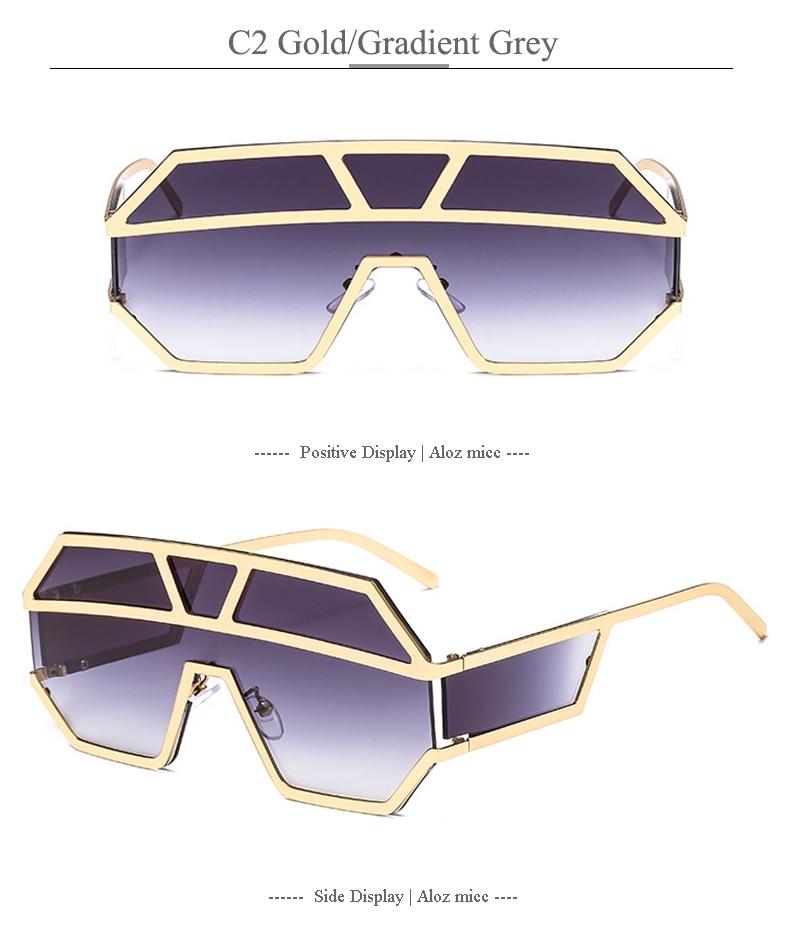 Oversized Square Designer Sunglasses for Women with One Piece Lens - Women Sunglasses - DYAVOR®