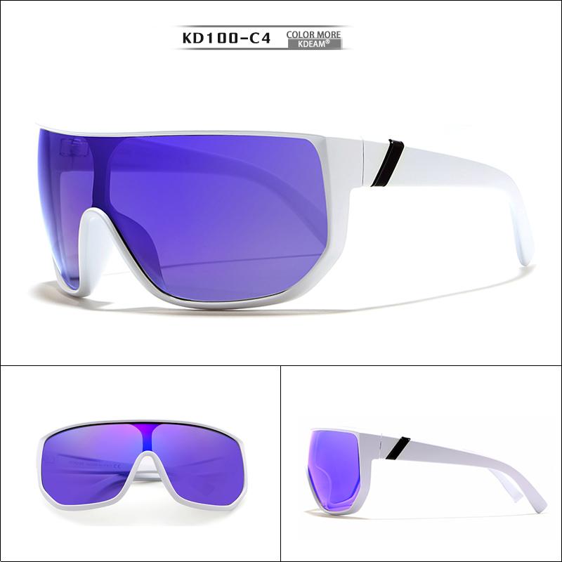 Oversized Unisex Big Shield Anti-Reflective Sunglasses with Designer Box - Unisex Sunglasses - DYAVOR®
