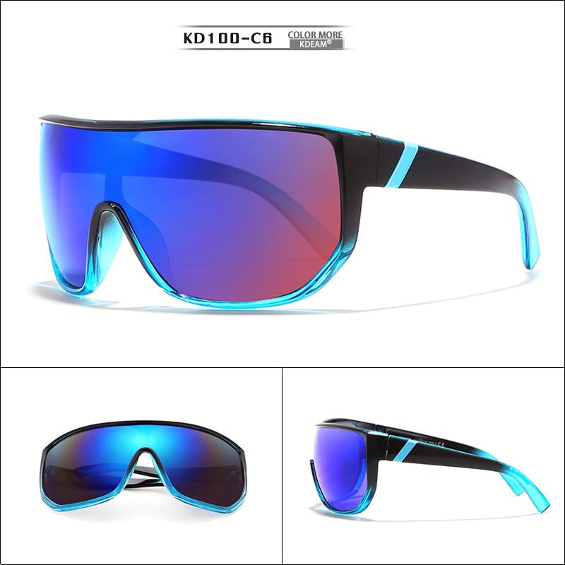 Oversized Unisex Big Shield Anti-Reflective Sunglasses with Designer Box - Unisex Sunglasses - DYAVOR®