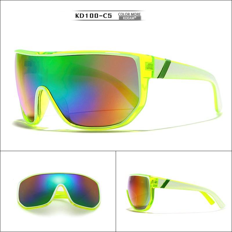 Oversized Unisex Big Shield Anti-Reflective Sunglasses with Designer Box - Unisex Sunglasses - DYAVOR®