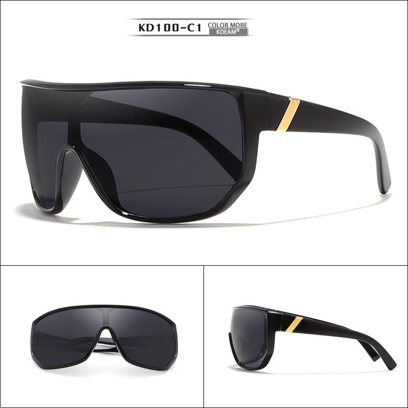Oversized Unisex Big Shield Anti-Reflective Sunglasses with Designer Box - Unisex Sunglasses - DYAVOR®