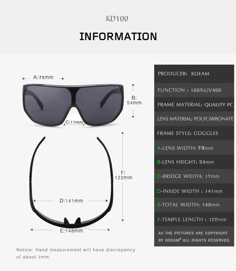 Oversized Unisex Big Shield Anti-Reflective Sunglasses with Designer Box - Unisex Sunglasses - DYAVOR®