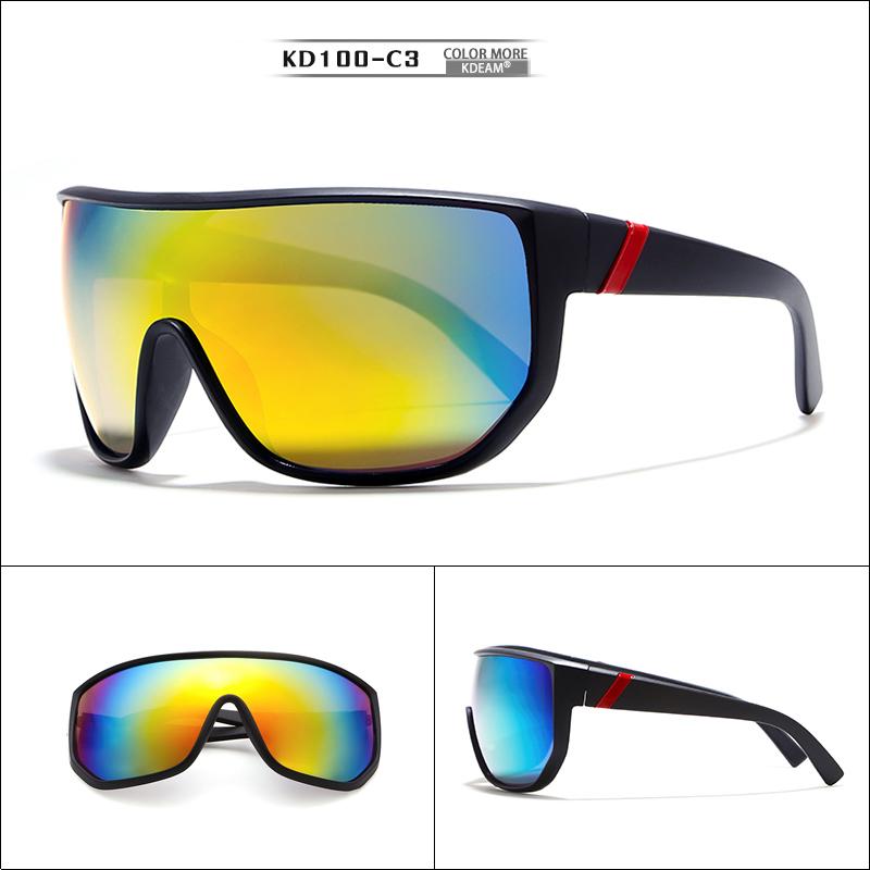 Oversized Unisex Big Shield Anti-Reflective Sunglasses with Designer Box - Unisex Sunglasses - DYAVOR®