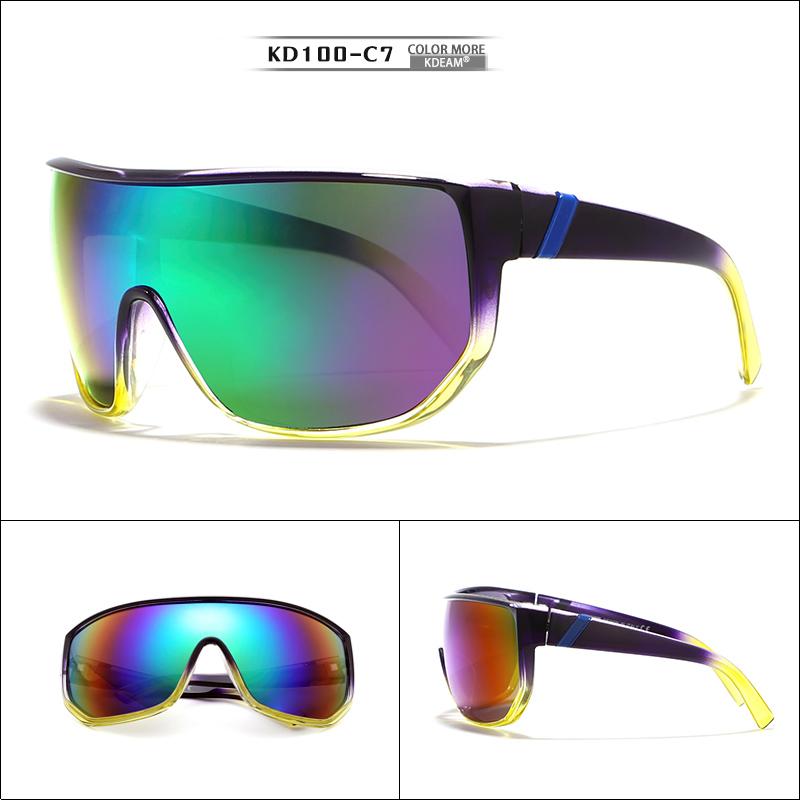 Oversized Unisex Big Shield Anti-Reflective Sunglasses with Designer Box - Unisex Sunglasses - DYAVOR®