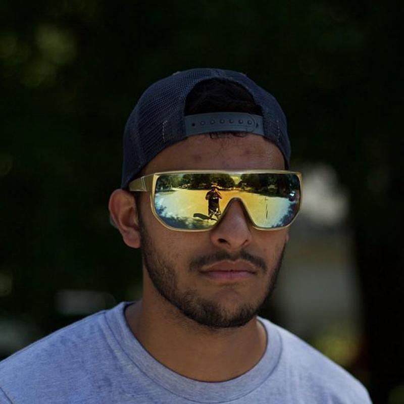 Oversized Unisex Big Shield Anti-Reflective Sunglasses with Designer Box - Unisex Sunglasses - DYAVOR®