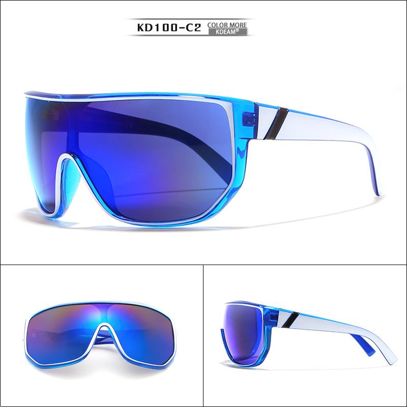 Oversized Unisex Big Shield Anti-Reflective Sunglasses with Designer Box - Unisex Sunglasses - DYAVOR®