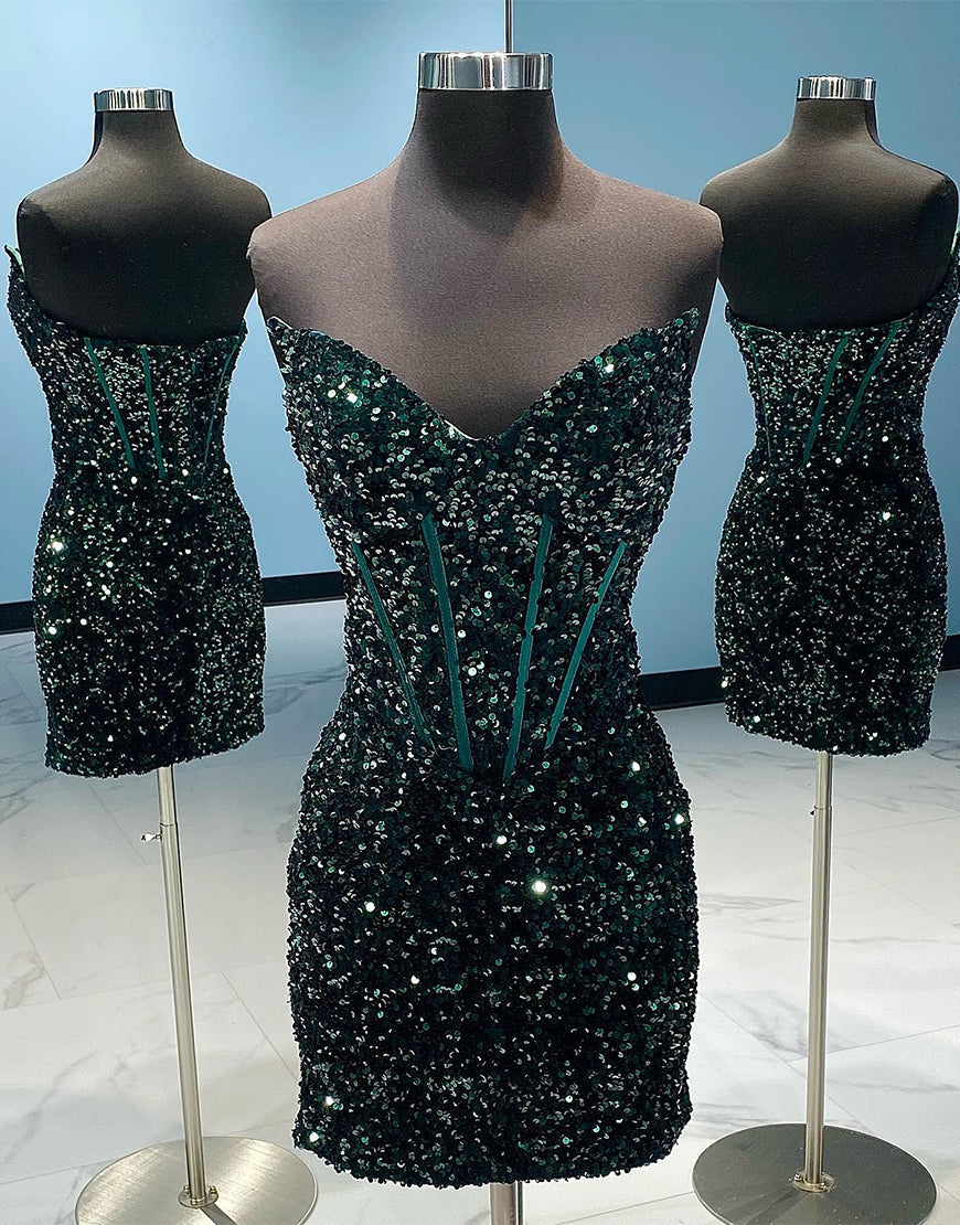 Cadence |Short Sheath Sequin Homecoming Dress - Homecoming Dress - DYAVOR®