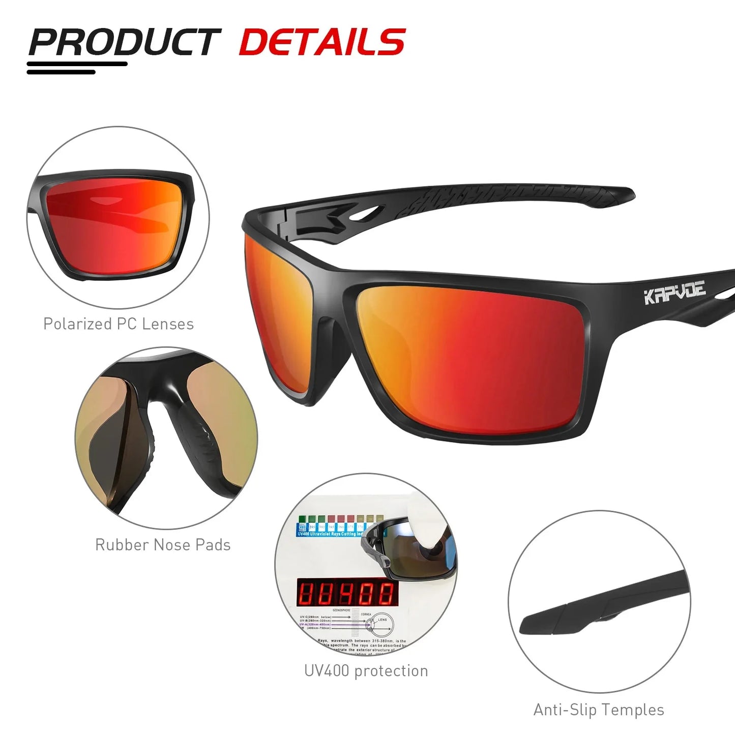 Unisex Sports Style Polarized UV400 Lens Outdoor Cycling Sunglasses - Unisex Sunglasses - DYAVOR®
