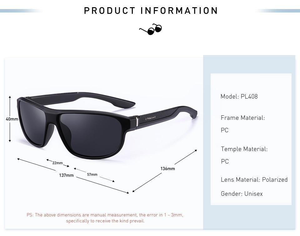 Polarized Square Frame Driving Fishing Fashion Sunglasses for Men & Women - Unisex Sunglasses - DYAVOR®