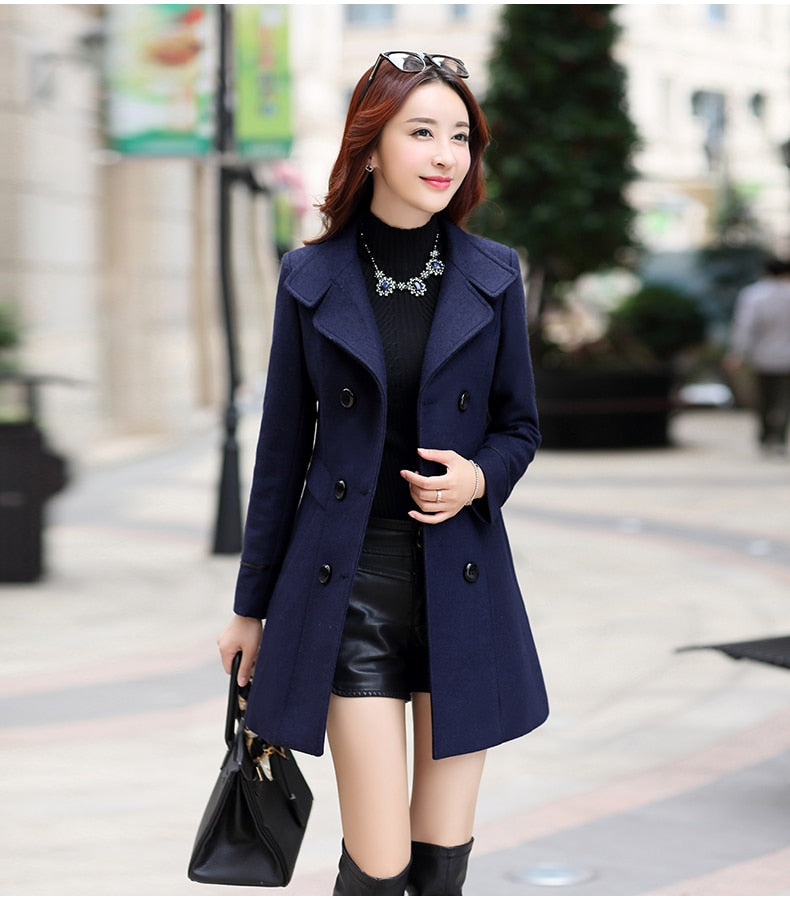 Cashmere Long Coat Slim Fit - coats - DYAVOR®
