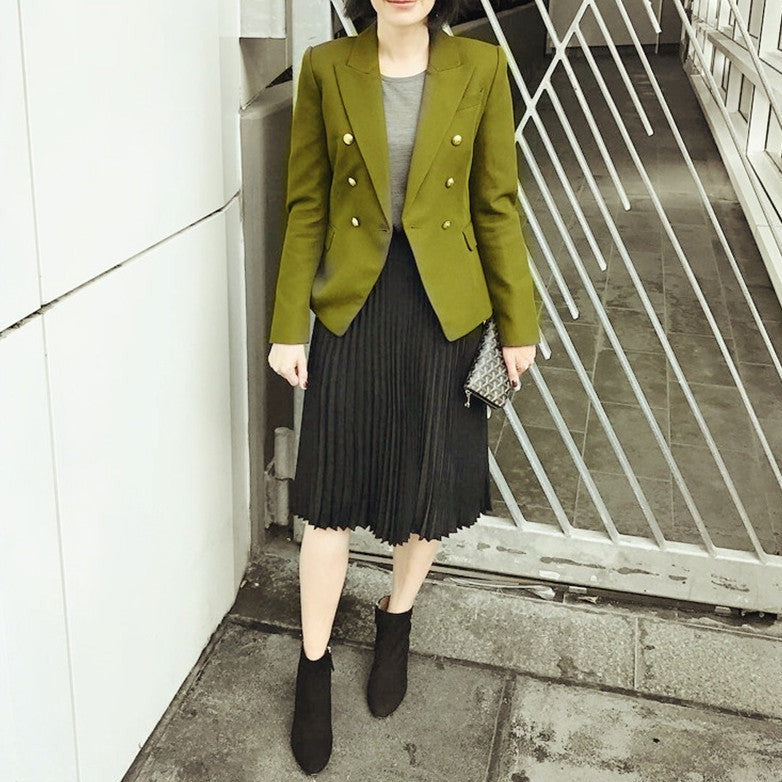 'Leosoxs' Green & Yellow Blazer - - DYAVOR®