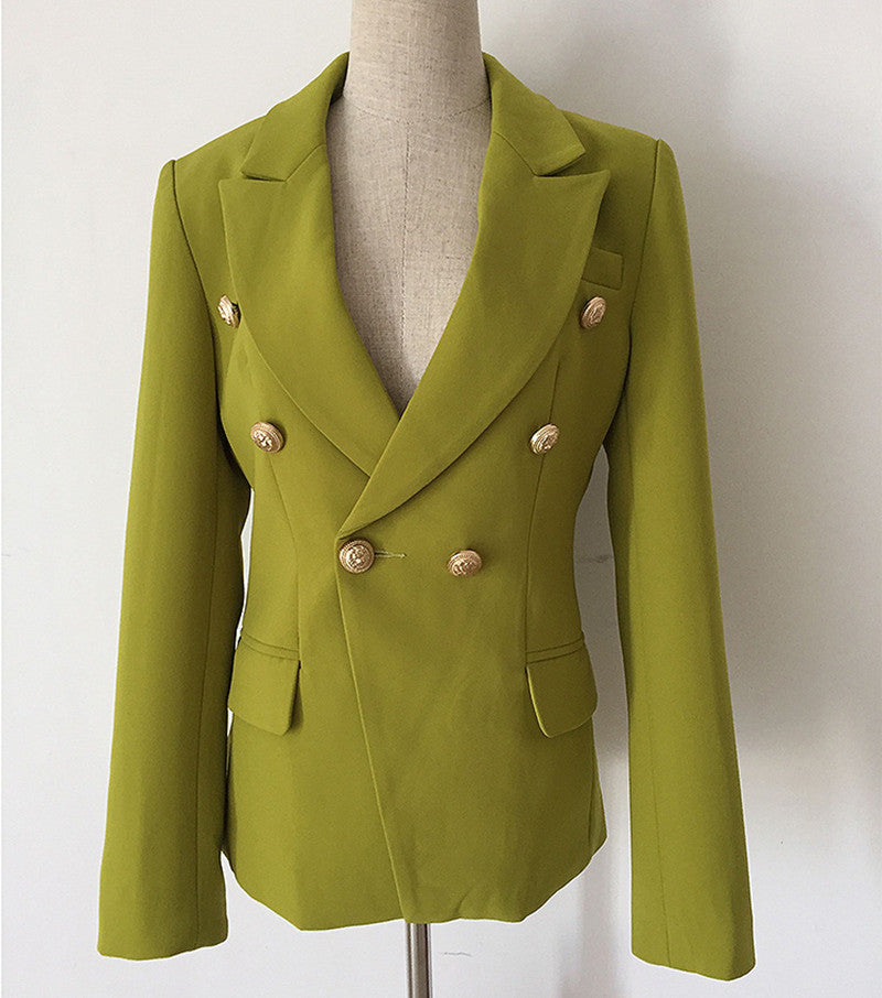 'Leosoxs' Green & Yellow Blazer - - DYAVOR®