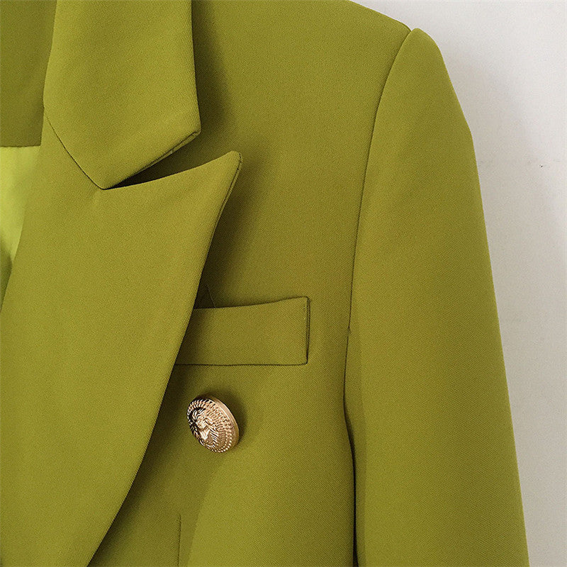 'Leosoxs' Green & Yellow Blazer - - DYAVOR®
