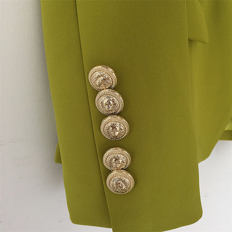 'Leosoxs' Green & Yellow Blazer - - DYAVOR®