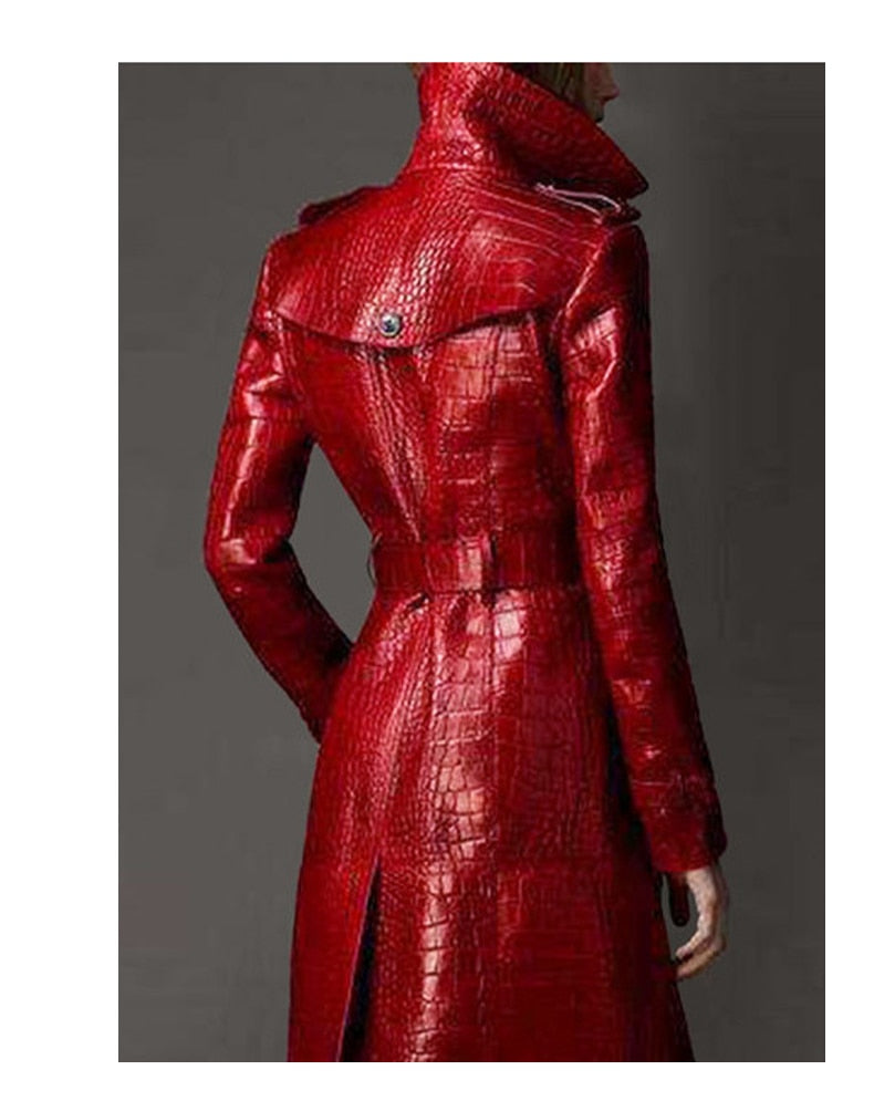 Autumn Leather Trench Coat - coats - DYAVOR®