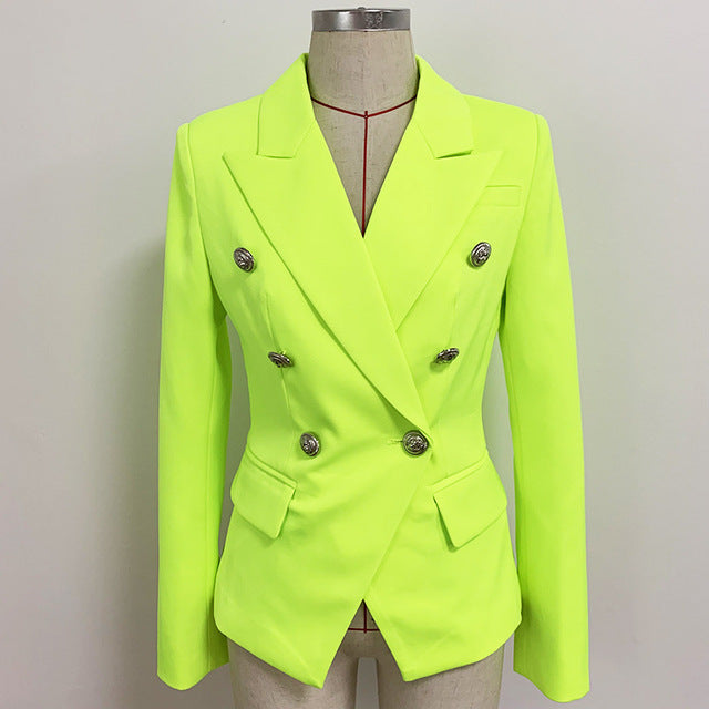 'Leosoxs' Green & Yellow Blazer - - DYAVOR®
