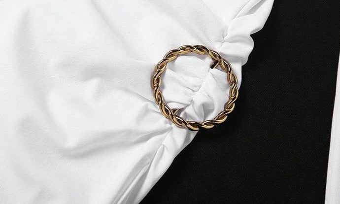 White Maxi Dress With Open Back -  - DYAVOR®