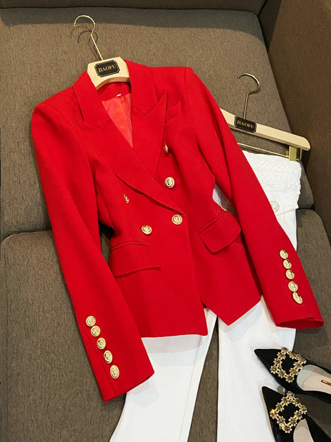 'Leosoxs' Red Blazer - - DYAVOR®