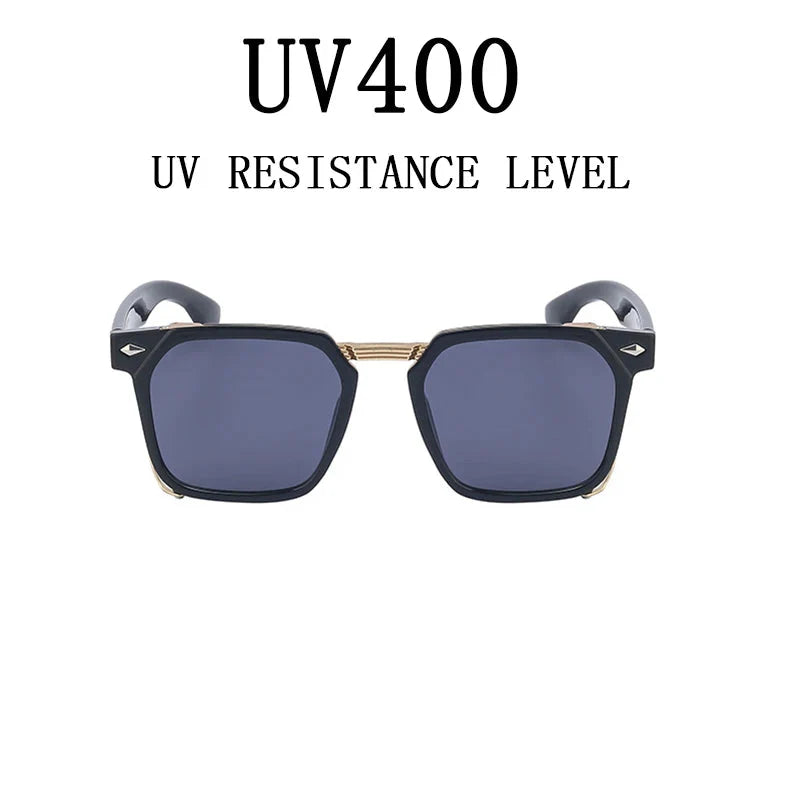 Men and Women Vintage Steampunk Style Anti-UV Square Sunglasses - Unisex Sunglasses - DYAVOR®