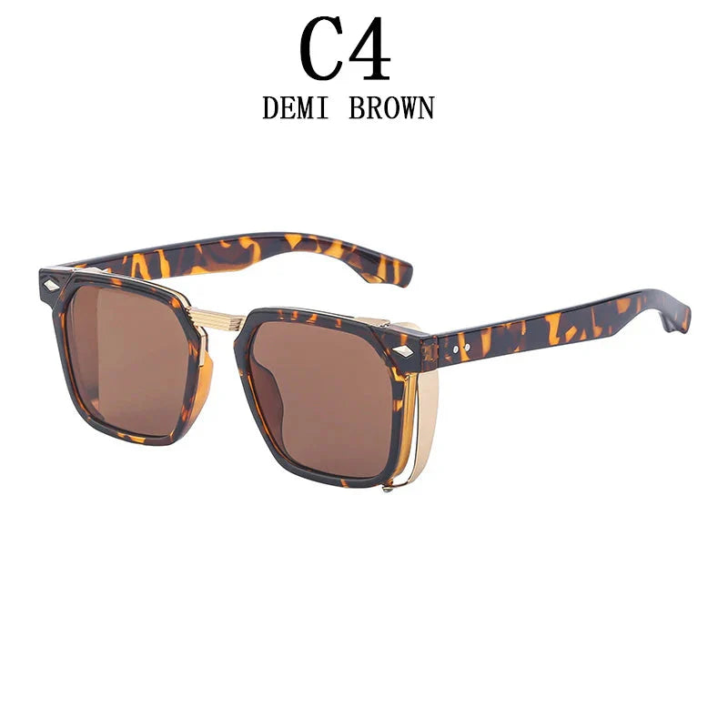 Men and Women Vintage Steampunk Style Anti-UV Square Sunglasses - Unisex Sunglasses - DYAVOR®