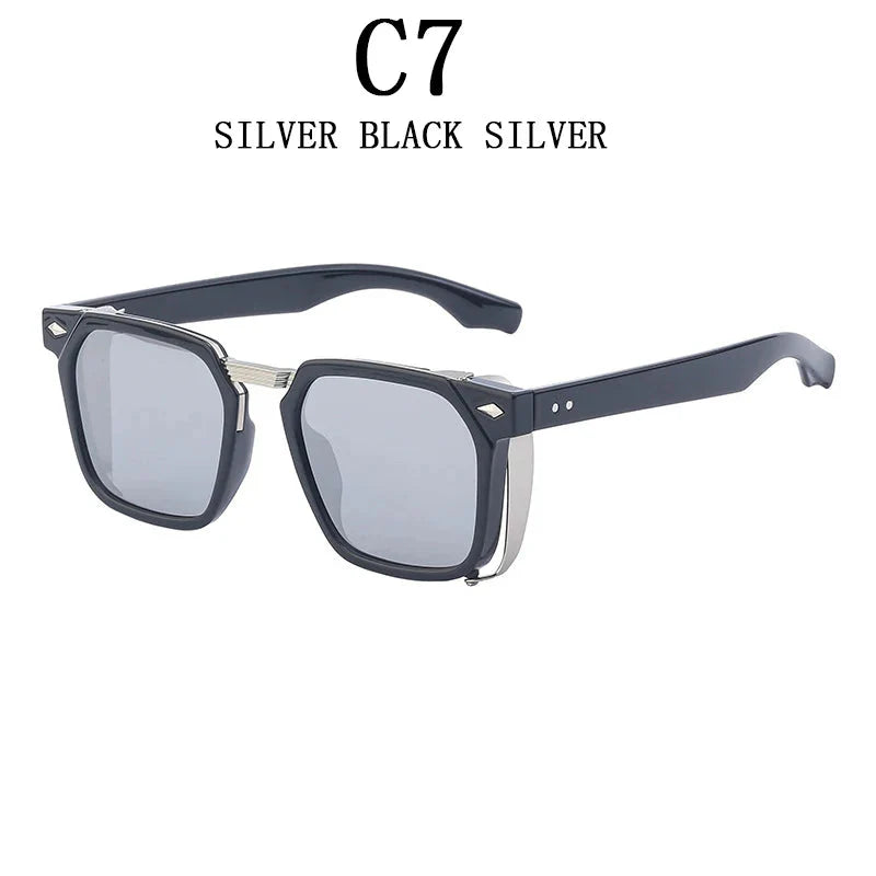 Men and Women Vintage Steampunk Style Anti-UV Square Sunglasses - Unisex Sunglasses - DYAVOR®
