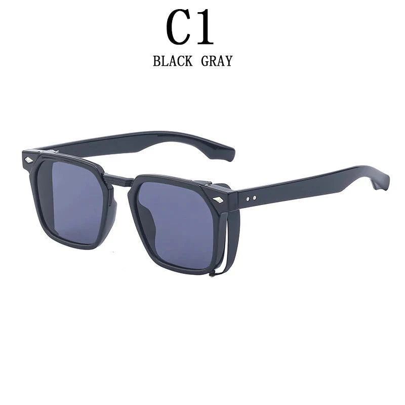 Men and Women Vintage Steampunk Style Anti-UV Square Sunglasses - Unisex Sunglasses - DYAVOR®