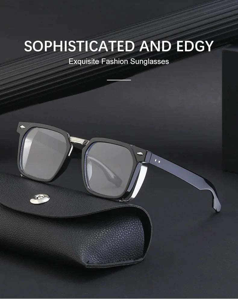 Men and Women Vintage Steampunk Style Anti-UV Square Sunglasses - Unisex Sunglasses - DYAVOR®