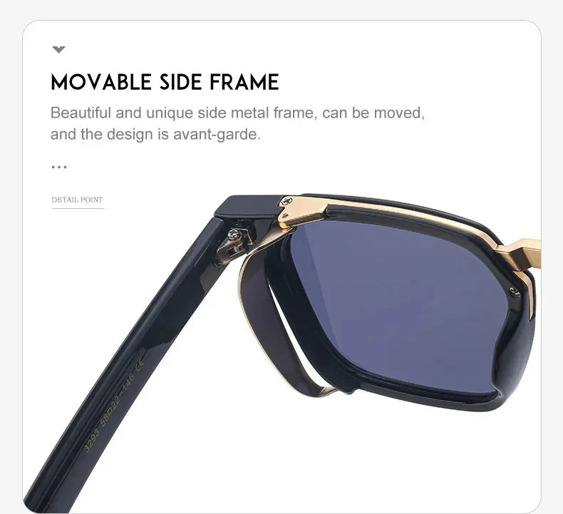 Men and Women Vintage Steampunk Style Anti-UV Square Sunglasses - Unisex Sunglasses - DYAVOR®
