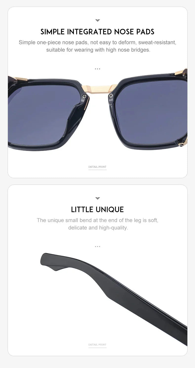 Men and Women Vintage Steampunk Style Anti-UV Square Sunglasses - Unisex Sunglasses - DYAVOR®