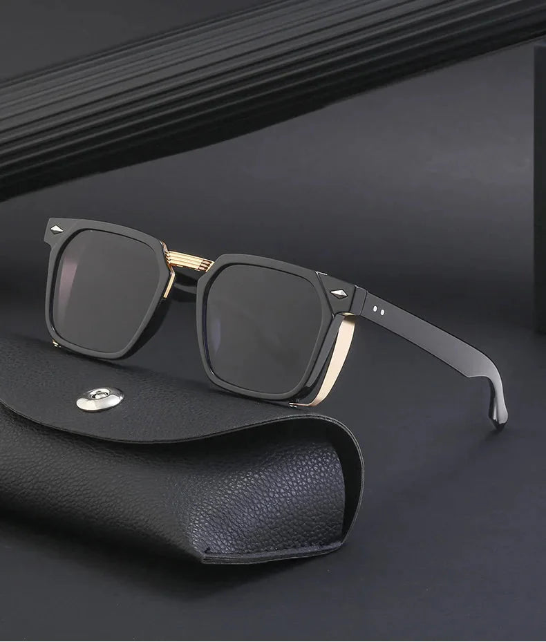 Men and Women Vintage Steampunk Style Anti-UV Square Sunglasses - Unisex Sunglasses - DYAVOR®