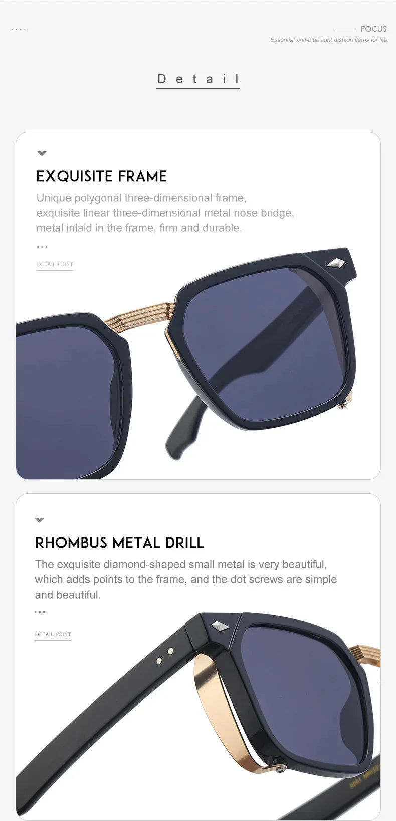 Men and Women Vintage Steampunk Style Anti-UV Square Sunglasses - Unisex Sunglasses - DYAVOR®