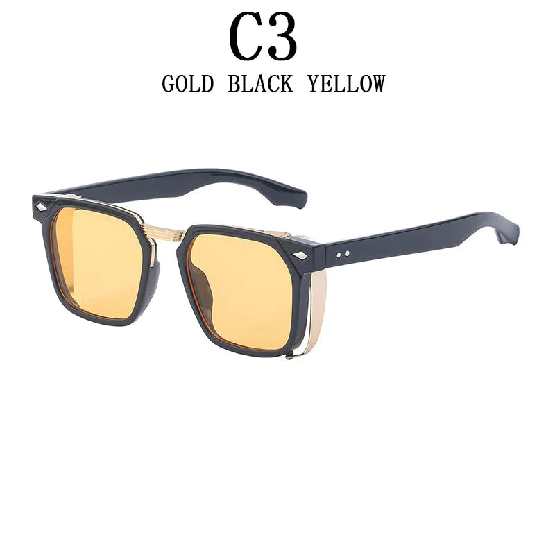 Men and Women Vintage Steampunk Style Anti-UV Square Sunglasses - Unisex Sunglasses - DYAVOR®