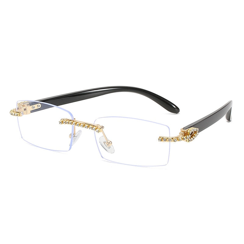 Women's Luxury Rectangle Rimless Small Frameless UV400 Sunglasses - Women Sunglasses - DYAVOR®