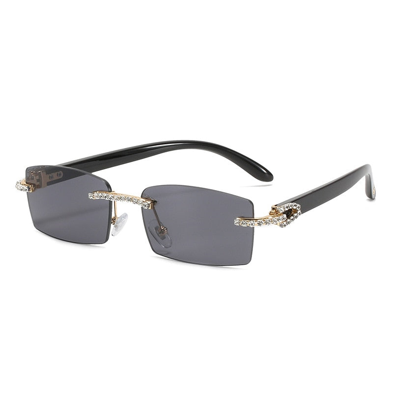 Women's Luxury Rectangle Rimless Small Frameless UV400 Sunglasses - Women Sunglasses - DYAVOR®