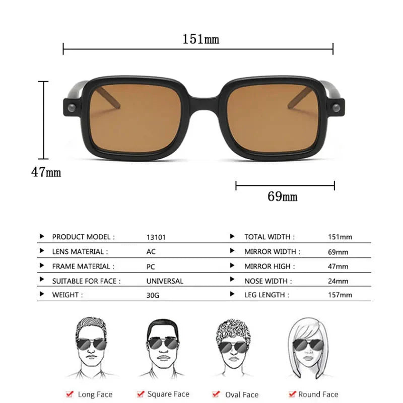Vintage Blue Light Blocking Square Sunglasses for Men and Women - Unisex Sunglasses - DYAVOR®