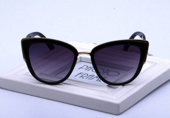 Retro Fashion Cat Eye Half Metal Frame Vintage Design Women's Sunglasses - Women Sunglasses - DYAVOR®