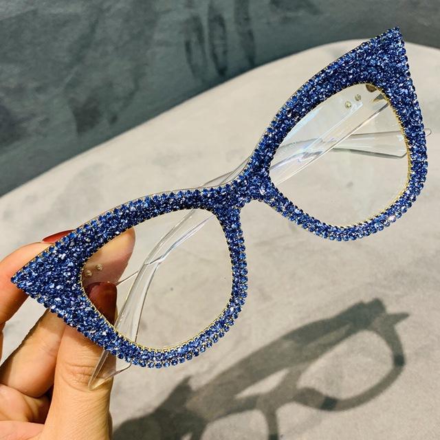 Retro Vintage Designer Female Silver Gold Cat-eye Frame Plain Eye Glasses - Women Sunglasses - DYAVOR®