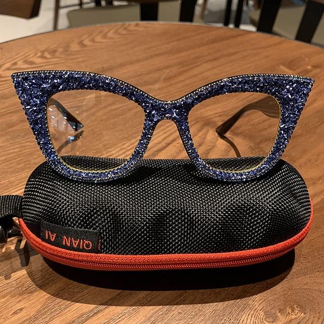 Retro Vintage Designer Female Silver Gold Cat-eye Frame Plain Eye Glasses - Women Sunglasses - DYAVOR®