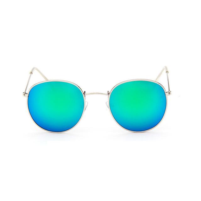 Round Shaped Retro Unisex Sunglasses with Designer Mirror Lens - Unisex Sunglasses - DYAVOR®