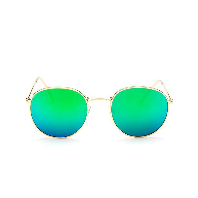 Round Shaped Retro Unisex Sunglasses with Designer Mirror Lens - Unisex Sunglasses - DYAVOR®
