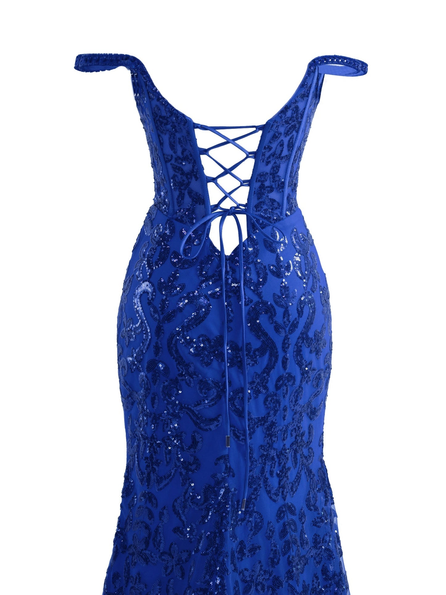 Erryn |Sparkly Blue Sheath Sequins Long Prom Dress with Slit - Prom Dress - DYAVOR®