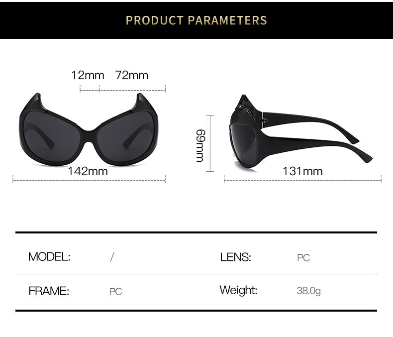 Women's Sexy Punk Style UV400 Mirror Cat Eyes Eyewear Sunglasses - Women Sunglasses - DYAVOR®