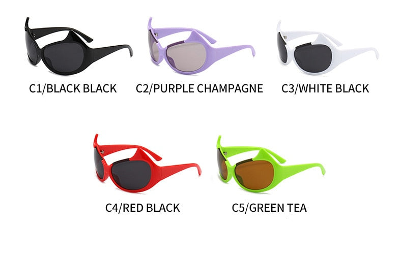 Women's Sexy Punk Style UV400 Mirror Cat Eyes Eyewear Sunglasses - Women Sunglasses - DYAVOR®