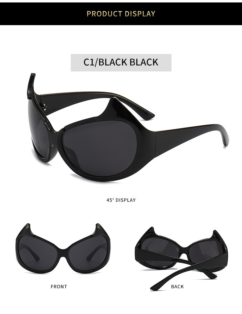 Women's Sexy Punk Style UV400 Mirror Cat Eyes Eyewear Sunglasses - Women Sunglasses - DYAVOR®