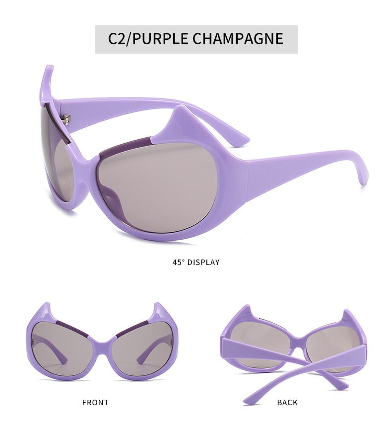 Women's Sexy Punk Style UV400 Mirror Cat Eyes Eyewear Sunglasses - Women Sunglasses - DYAVOR®